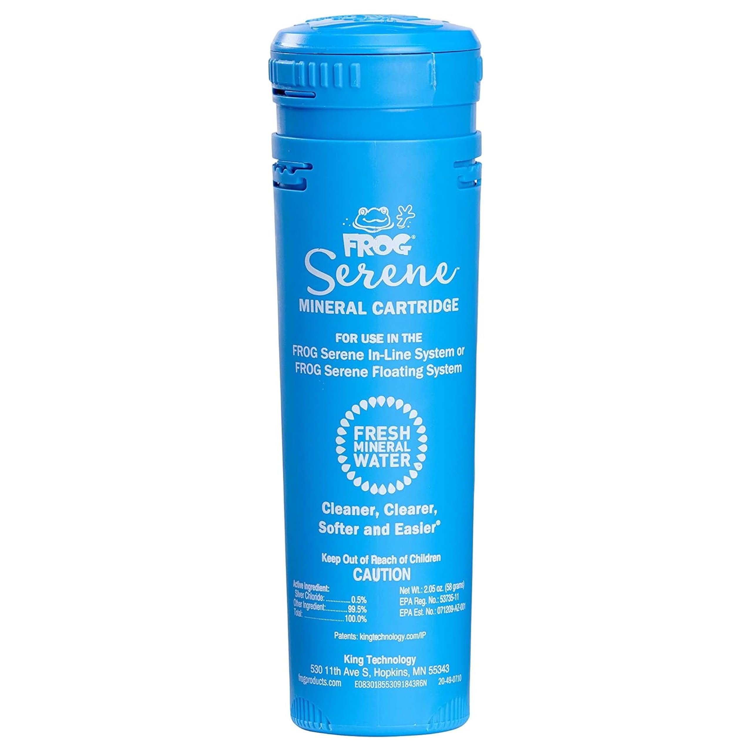FROG Serene Mineral Replacement Cartridge for Hot Tubs for use with FROG Serene Floating or In-Line Systems, for Spas up to 600 gallons